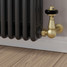 T-TRV-020-CR-BB-PIP-LS01 - Flatford Traditional TRV Corner Brushed Brass Thermostatic Radiator Valves With Sleeves T-TRV-020-CR-BB-PIP-LS01 - Flatford Traditional TRV Corner Brushed Brass Thermostatic Radiator Valves With Sleeves